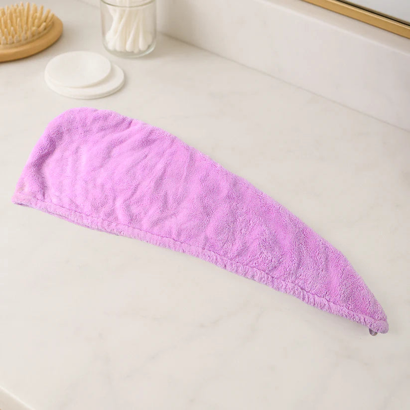 Quick turban hair-drying absorbent microfiber towel (1 pc / mix design)