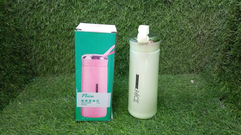 Water bottle 400 ml leak proof glass bottle for daily water 1 pc