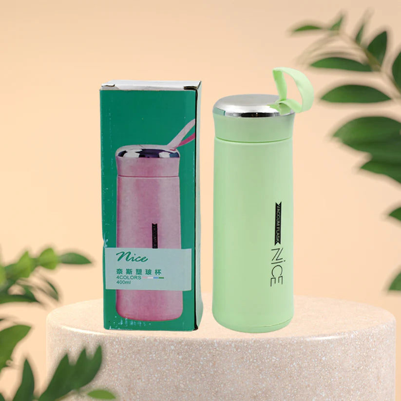 Water bottle 400 ml leak proof glass bottle for daily water 1 pc