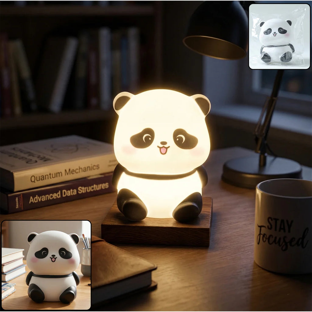 Cute mini panda night light lamp