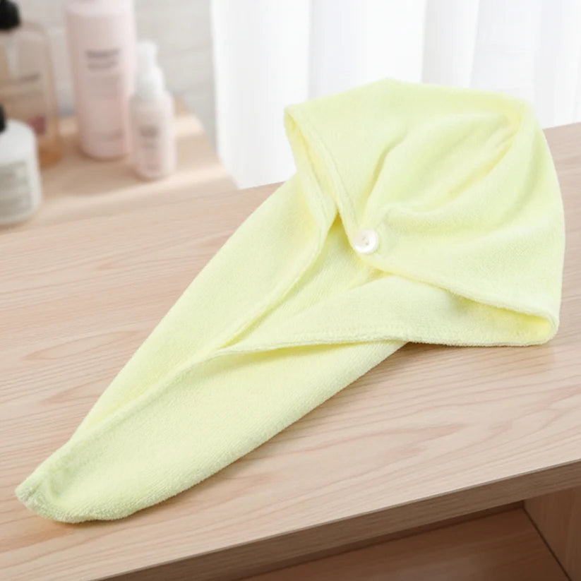 Quick turban hair-drying absorbent microfiber towel (1 pc / mix design)